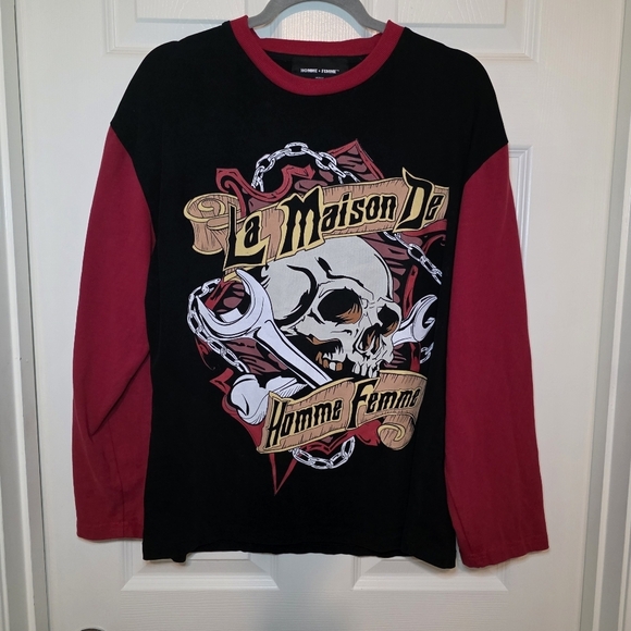 Homme + Femme Men's La Maison De Heavyweight Long Sleeve Shirt Sz M - Picture 1 of 10